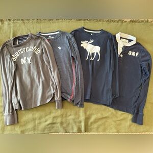 Abercrombie Kids | Long Sleeve Tees Bundle in Navy and Gray